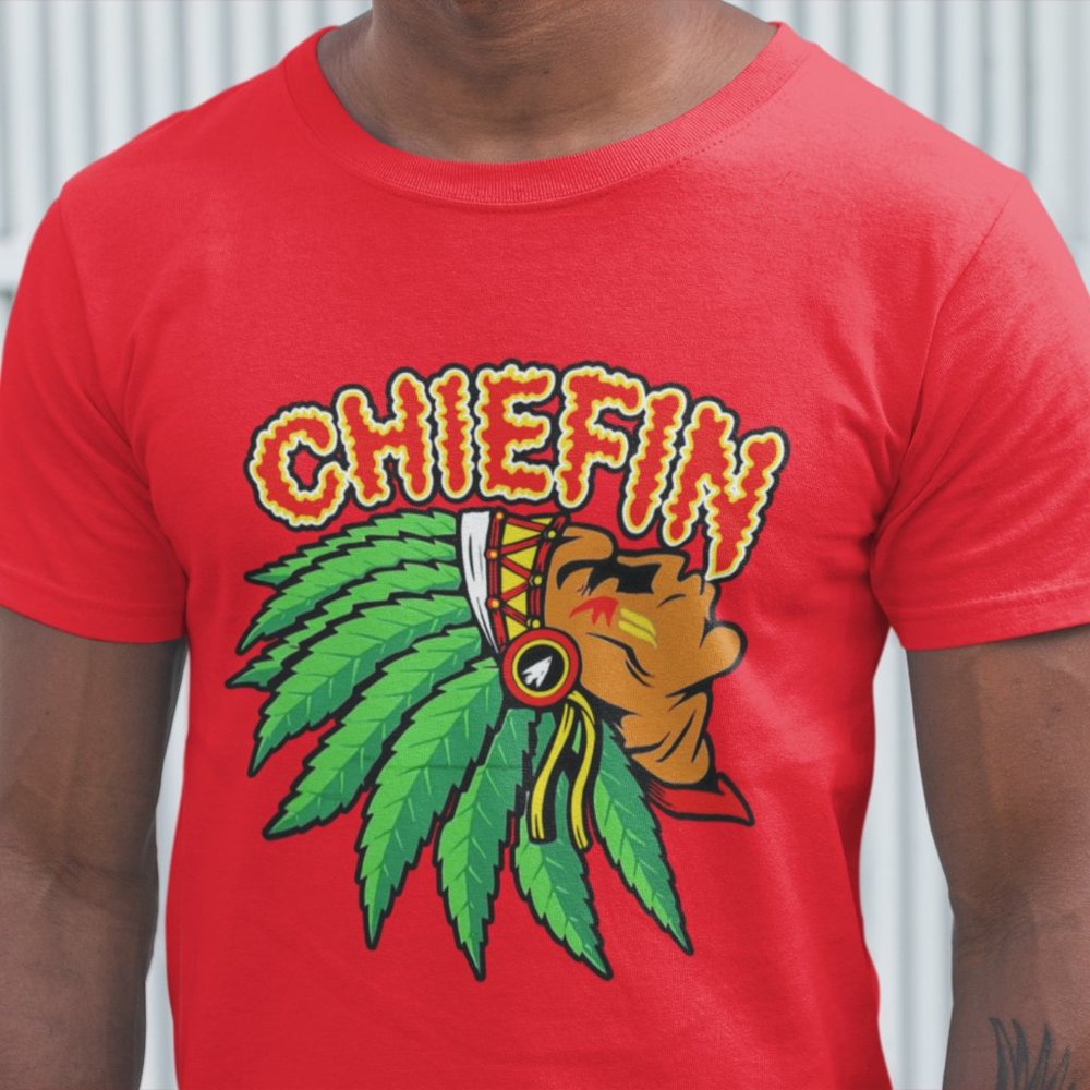 POTHEAD KC CHIEFIN WEED FOOTBALL SHIRT